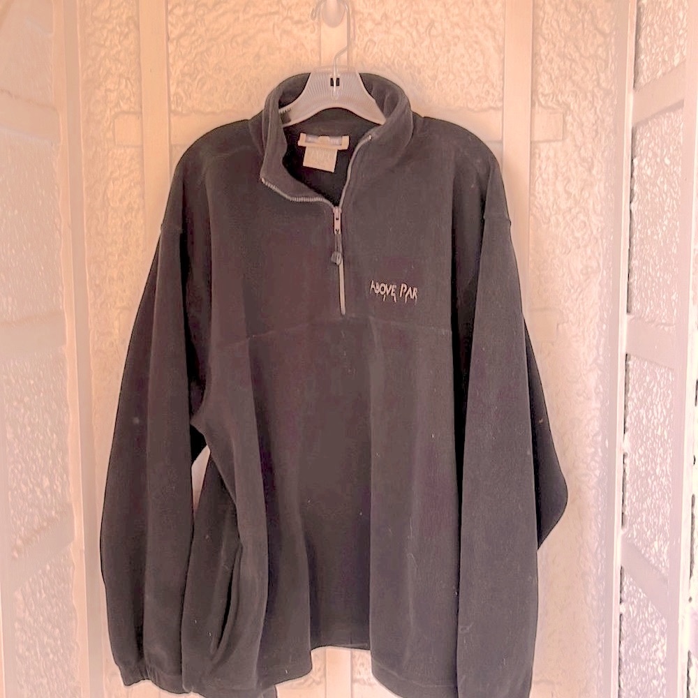 Basic Sports Men’s black fleece Golf pullover sweatshirt XL perfect condition